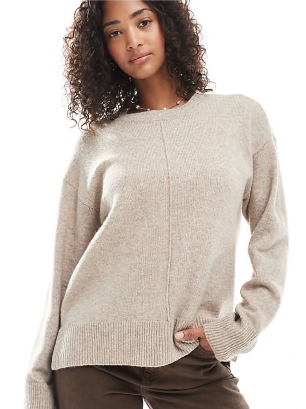 Legendary Whitetails Beige Scoop Neck Sweater